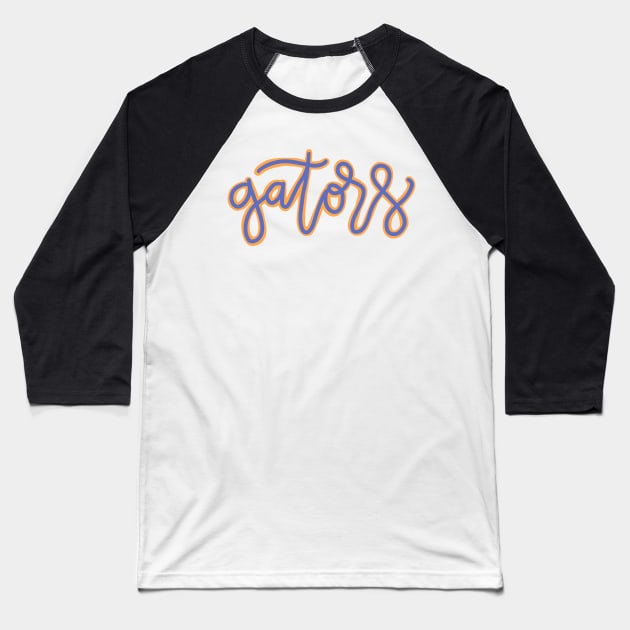 University of Florida calligraphy Baseball T-Shirt by cnaukam